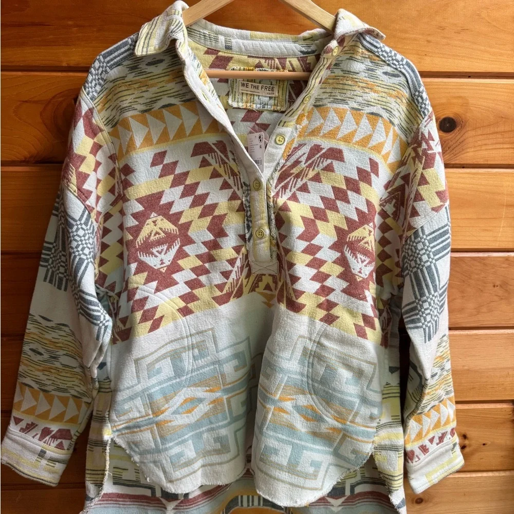 Free People Arizona Sky Pullover in Aztec - Picture 2 of 4